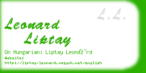 leonard liptay business card